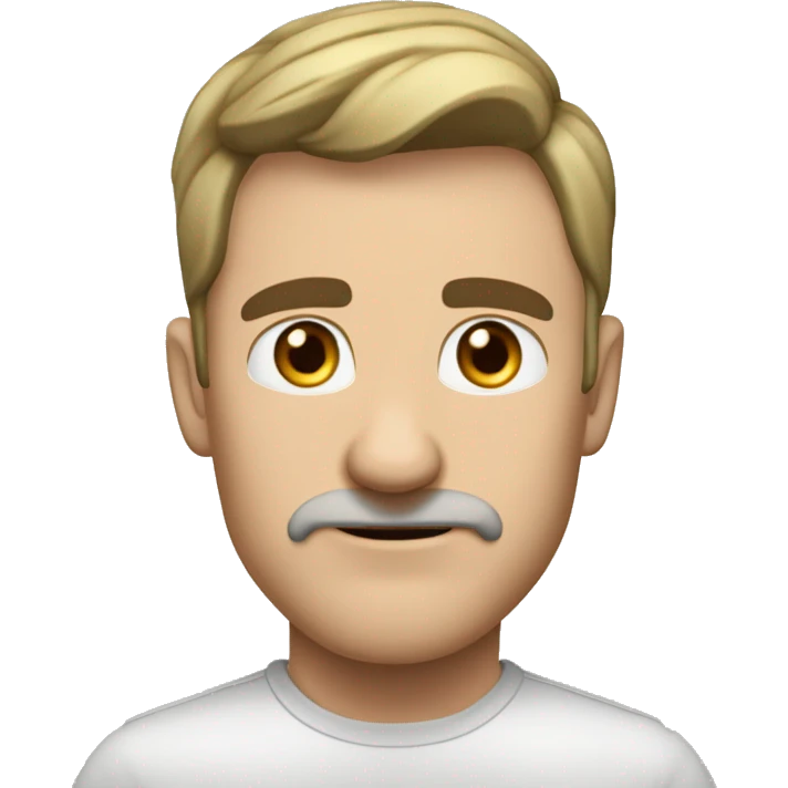 Белый французский бульдог с черными пятнами у глаз emoji