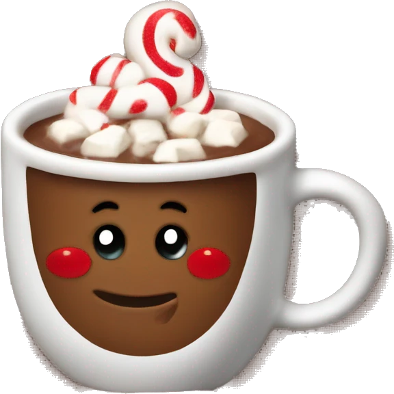 Christmas hot chocolate emoji