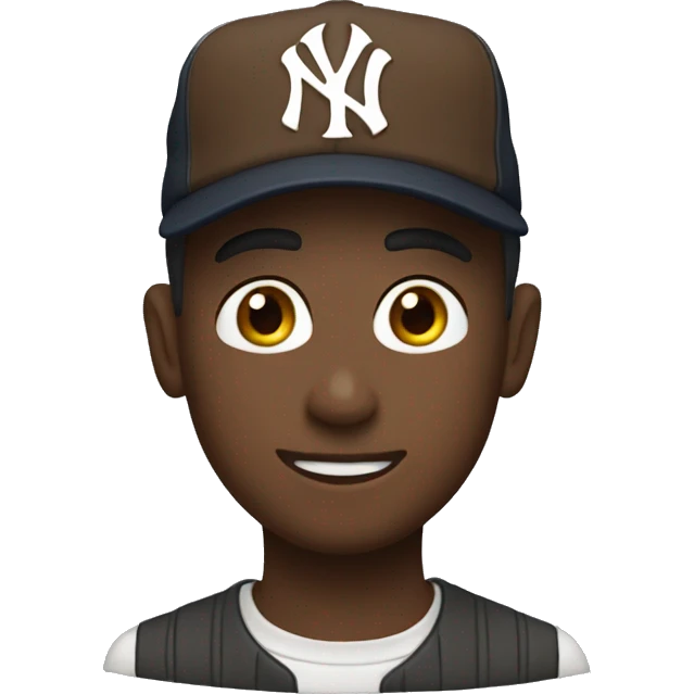 Brown NY yankee dad cap emoji