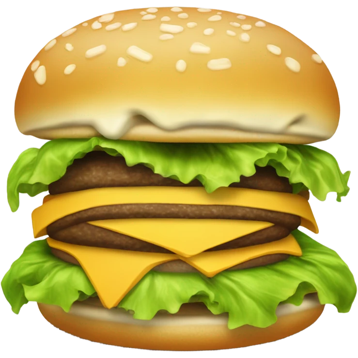 Generate a sleepy cheeseburger emoji with droopy eyes, a tiny yawn, and a slightly messy look. emoji