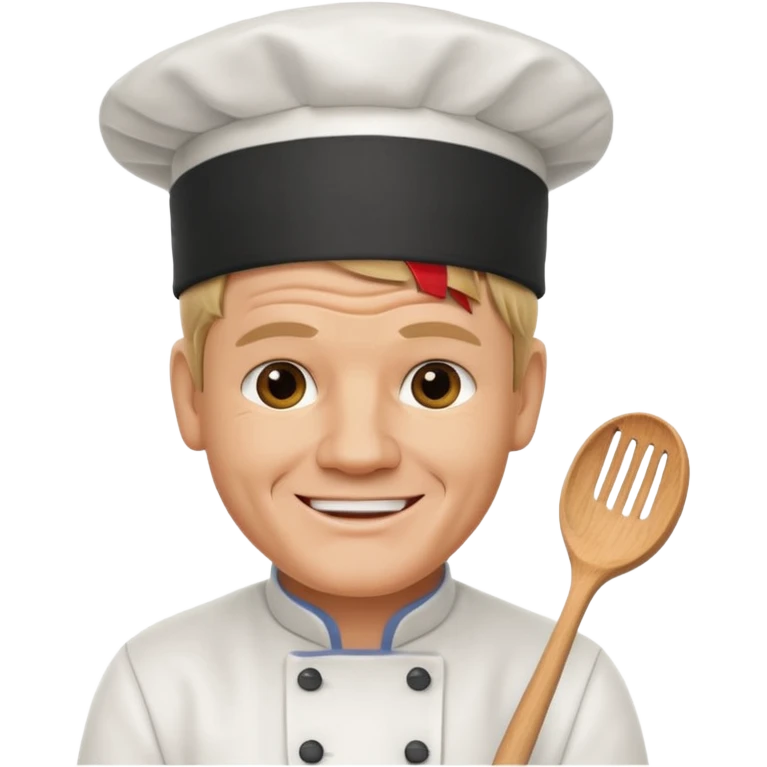 gordon ramsey with cook hat and smile emoji