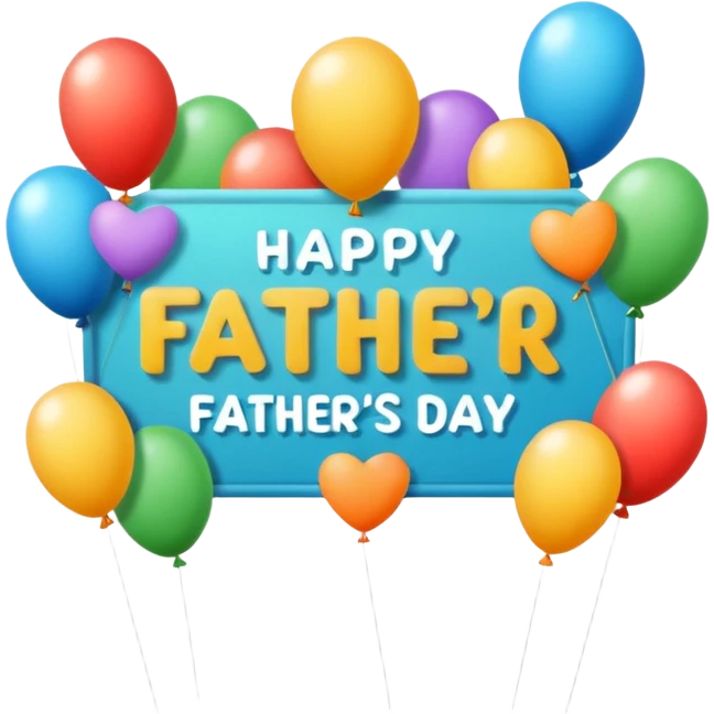 happy father’s day banner emoji