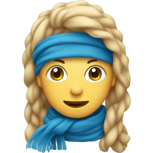 Blue scarf emoji