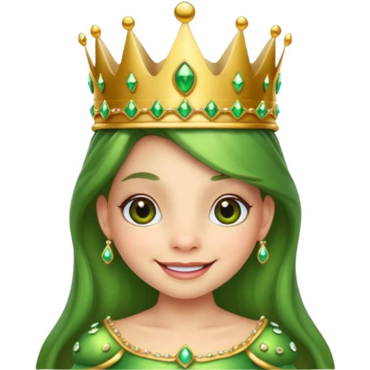 cute frog princess sat on a throne emoji