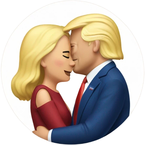 Trump and Biden hugging love story wedding emoji
