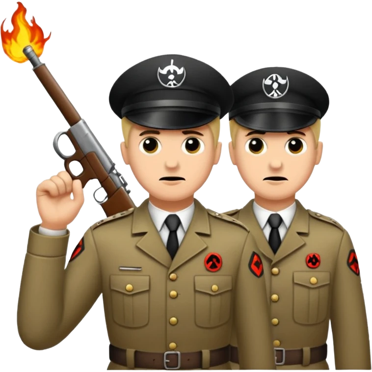 Hazme un emoji de la bandera nazi  con el real logo nazi emoji