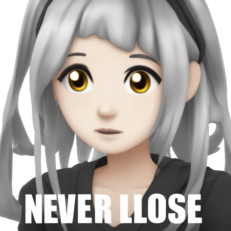 anime picture and the text 'Never Lose with TWK' written on it. emoji
