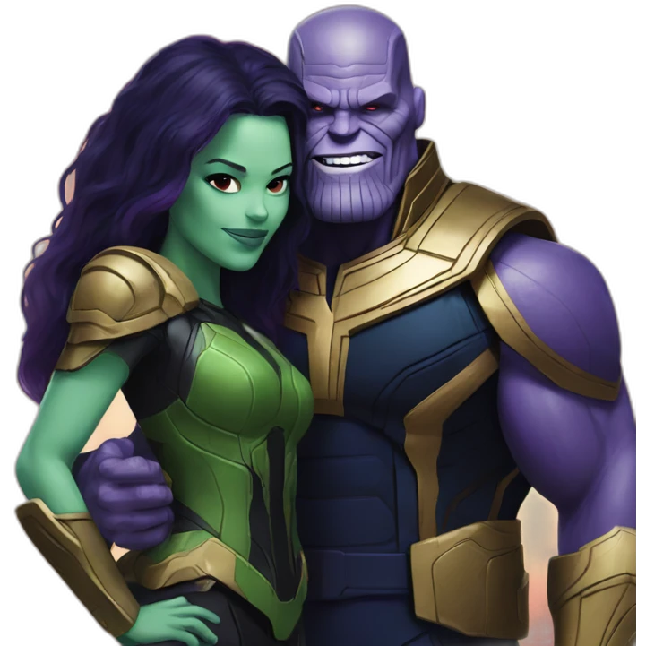 thanos and gamora emoji