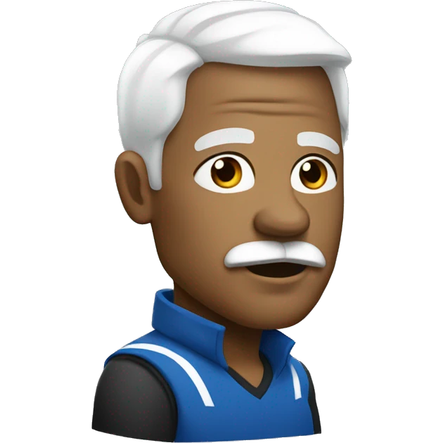 coach with white hair with a mustache and small goatee emoji