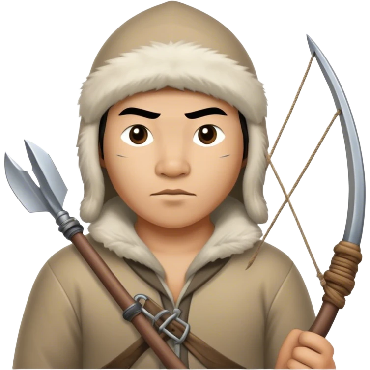 Inuit hunter with harpoon emoji
