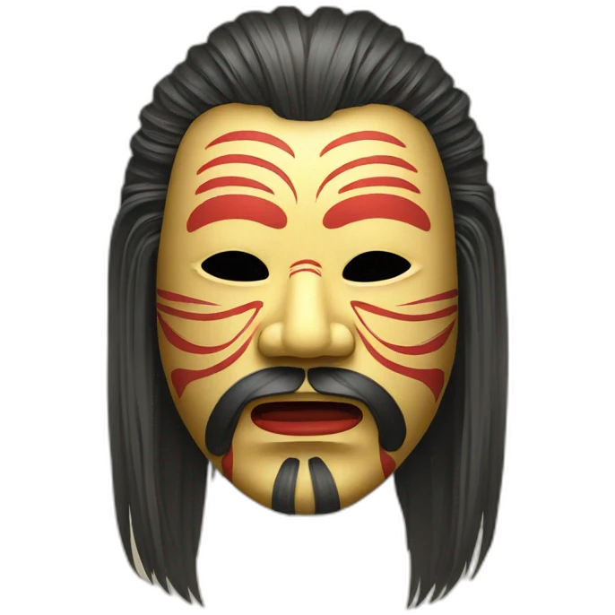 noh-mask-longhair-japanese-kimono-massive-man emoji