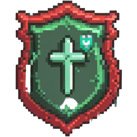 Red shield with </> code symbols, coding badge emoji