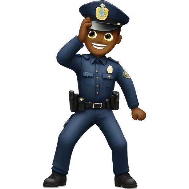 POLICIA BAILANDO ymca emoji