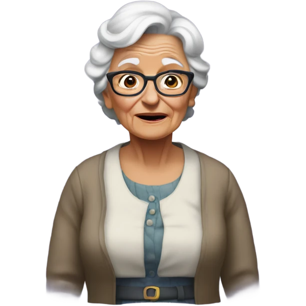 Old grandma who just got $29.99 stolen from her emoji