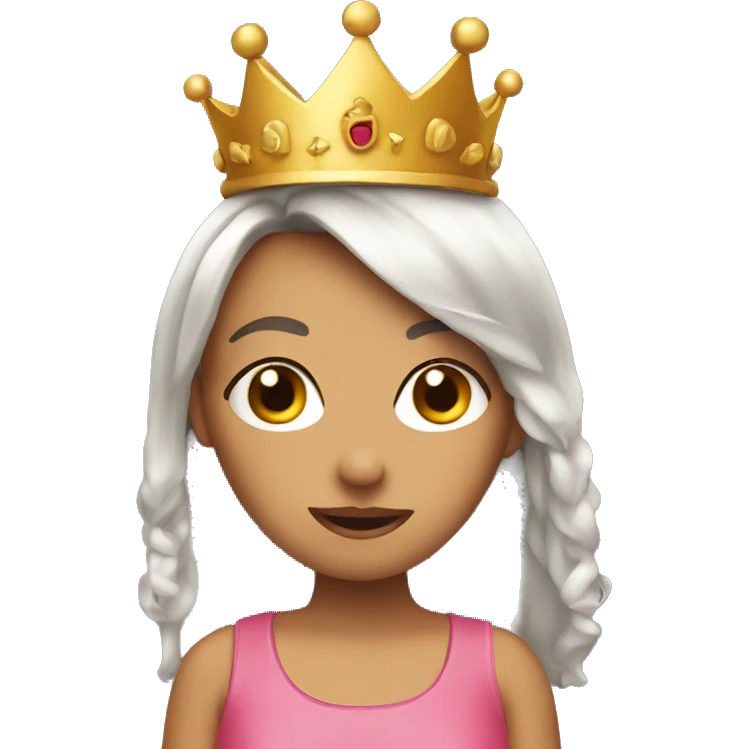 Sassy girl emoji with crown on head emoji