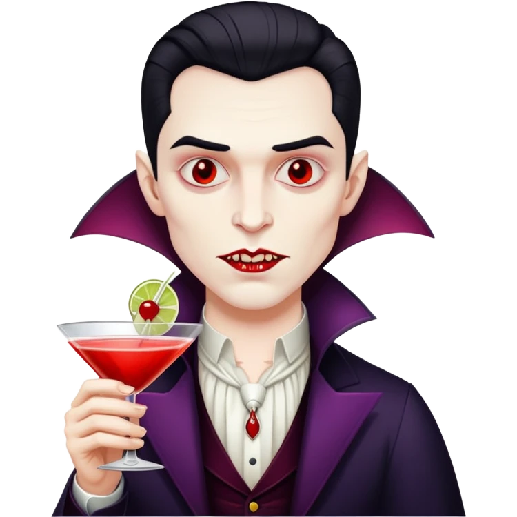 Vampire drinking the cocktail  emoji