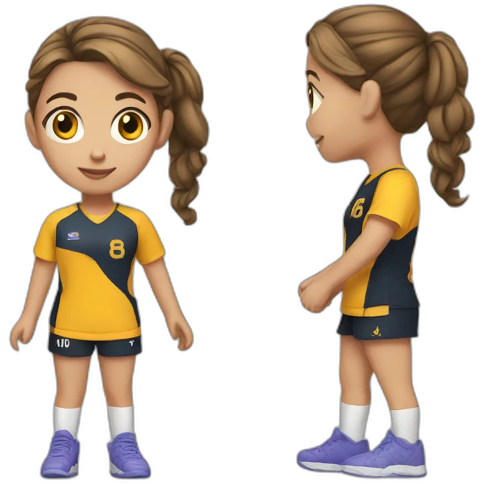 Teenage girl handball emoji