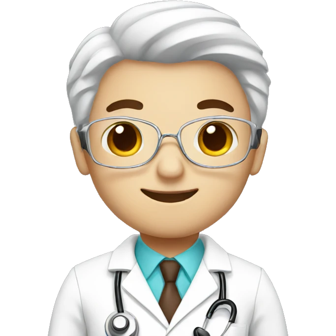 white doctor with chocolate cookie emoji