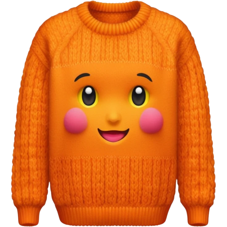 A peach with sweater on it emoji