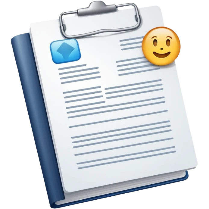 realistic documents with title page white color emoji