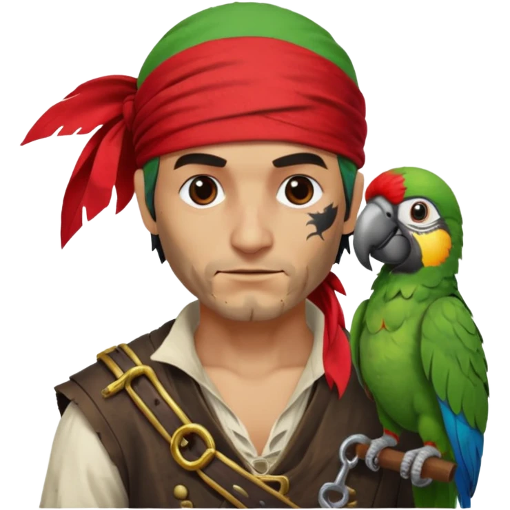 pirate and parrot emoji