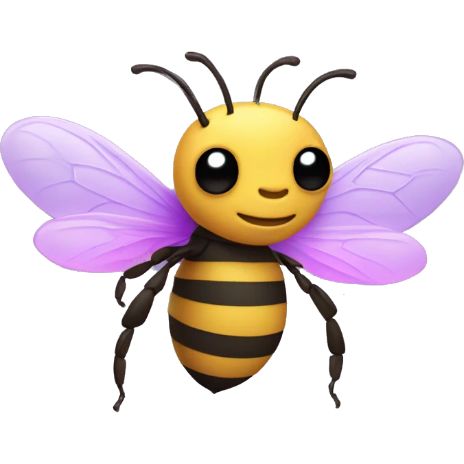 Bee wearing pink purple sweater  emoji