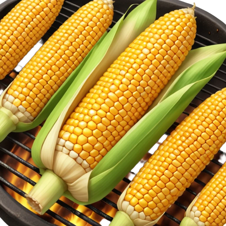 corn cob using a grill emoji