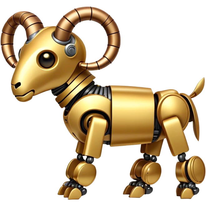 A robot Ram gold emoji