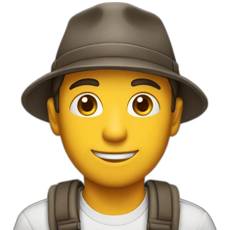 chico con gorra emoji