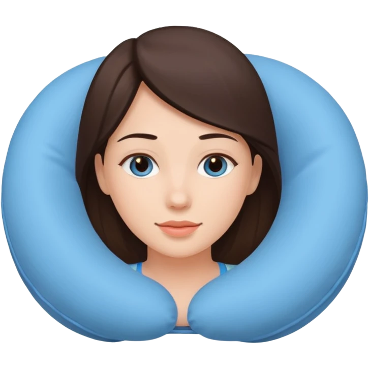 woman using travel pillow  emoji