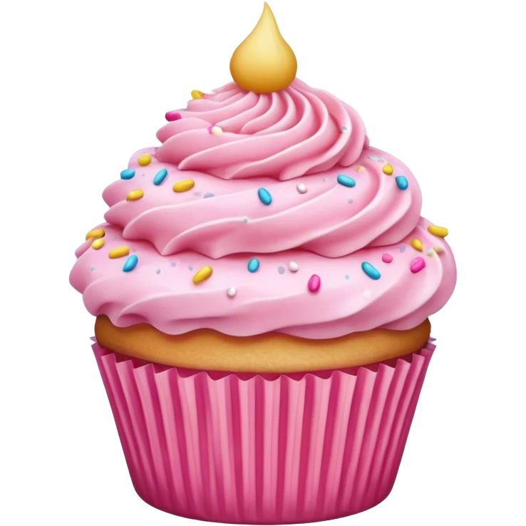Cupcake with pink icing emoji