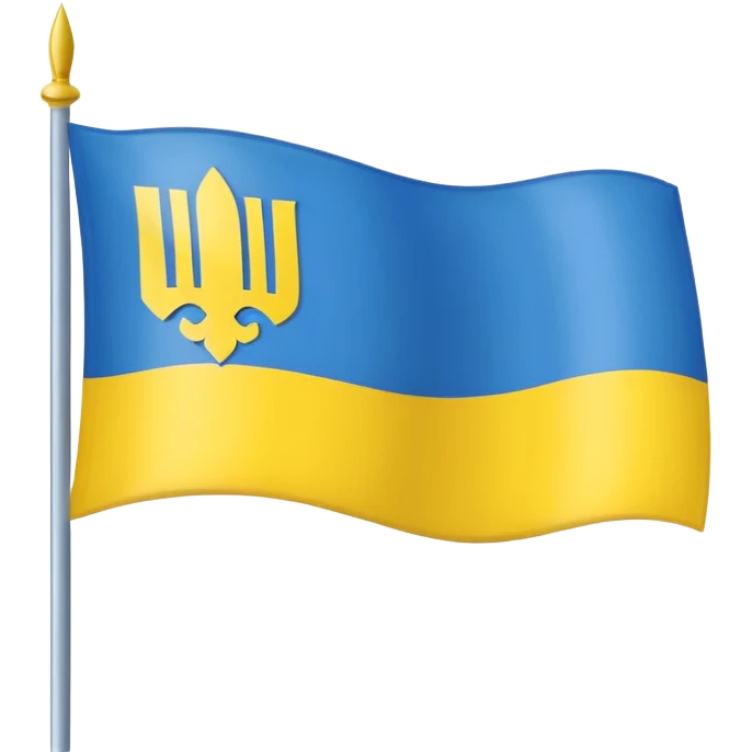 Uma bandeira de país tipo da Ucrânia mais em vez do azul coloca preto emoji