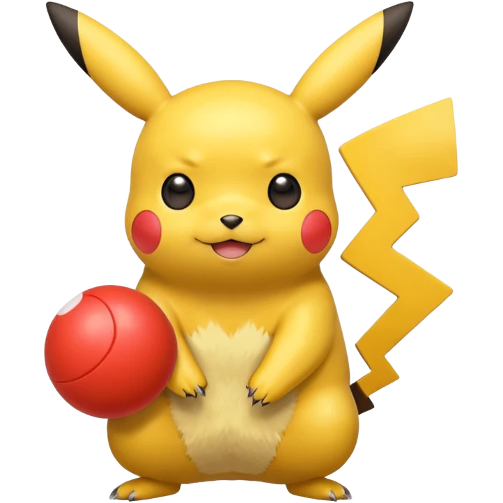Pikachu holding 2 balls emoji