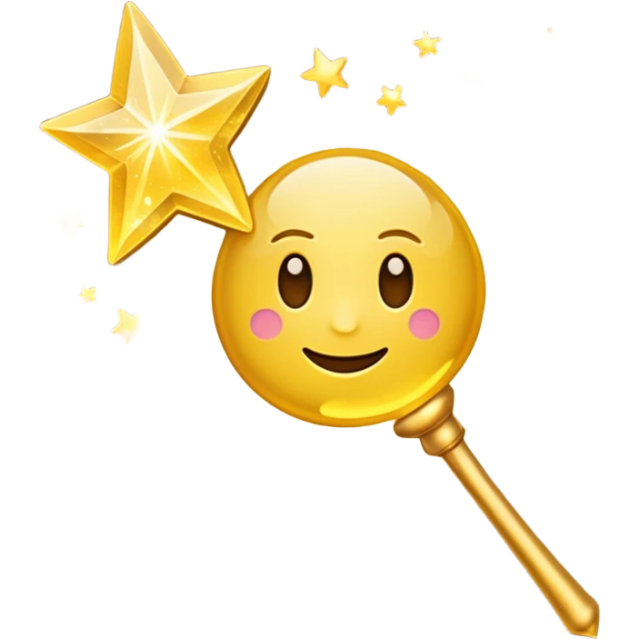 magic spell emoji with wand casting sparkles emoji