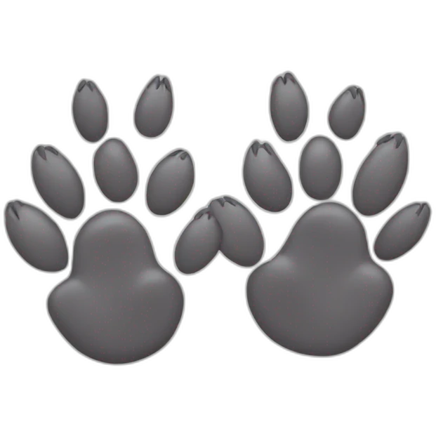 two wolf paws raised emoji