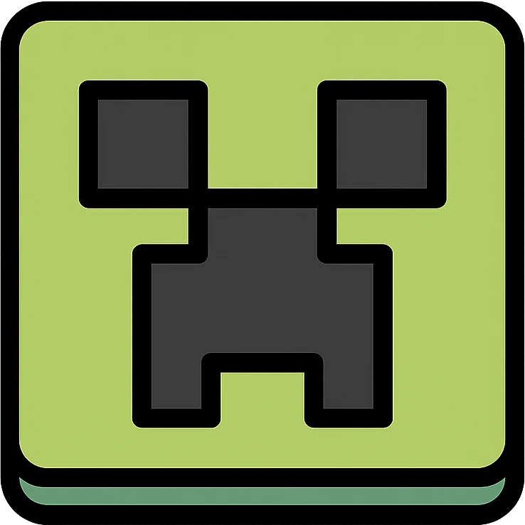 Minecraft creeper color outline icon emoji