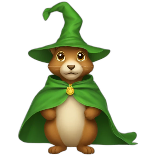 A_squirel_wizard_with_a_green_cape emoji