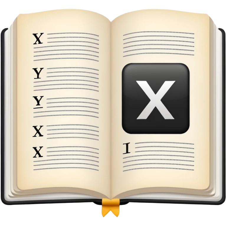 open textbook with formula y = x² emoji