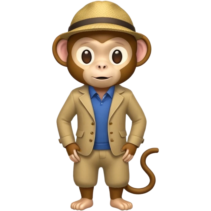 monkey with clothes emoji