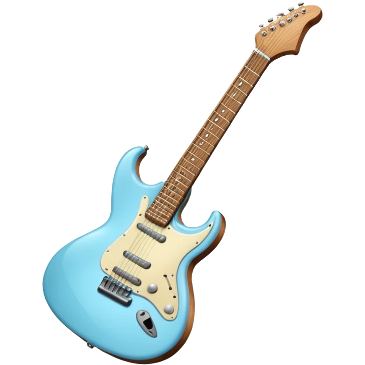 electro guitar light blue emoji
