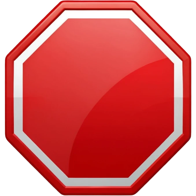 Red, octagon Stop sign emoji