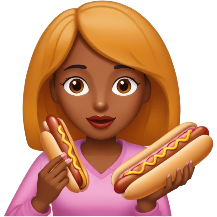 Mariana Eating a Hot Dog emoji