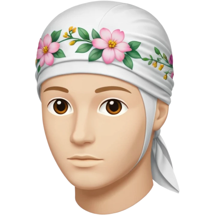 white durag with a design emoji