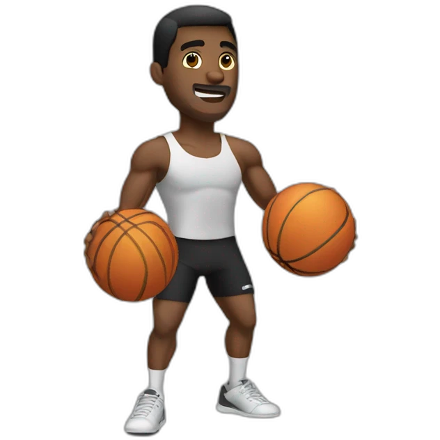 Hombre negro entrenando  emoji