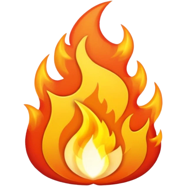 only white color fire emoji