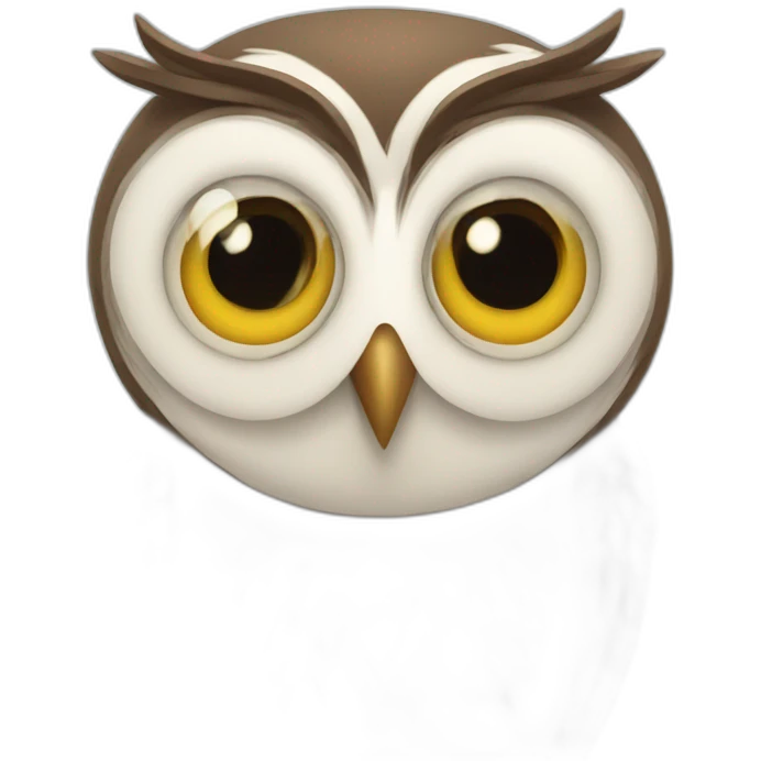 surprised owl face emoji