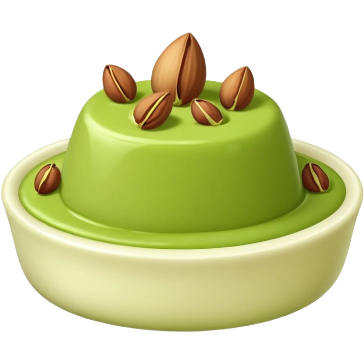 Normal green pudding emoji WITHOUT PLATE OR CONTAINER. emoji