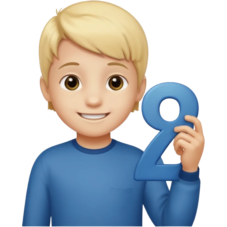 A Lil kid holding 6 7  emoji
