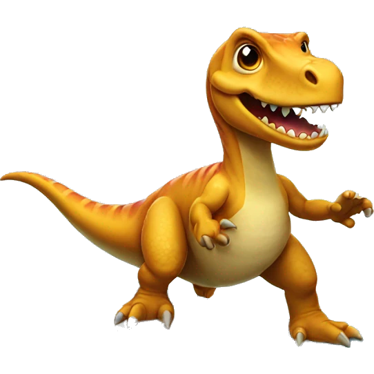 surfing dinosaur emoji