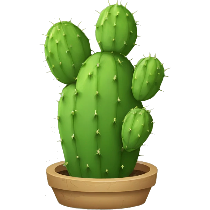 single round Nopal without pot emoji